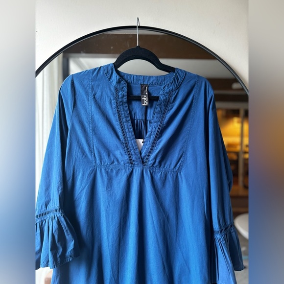 BOBI USA| cotton midi dress in Naval blue | size small - Picture 5 of 9